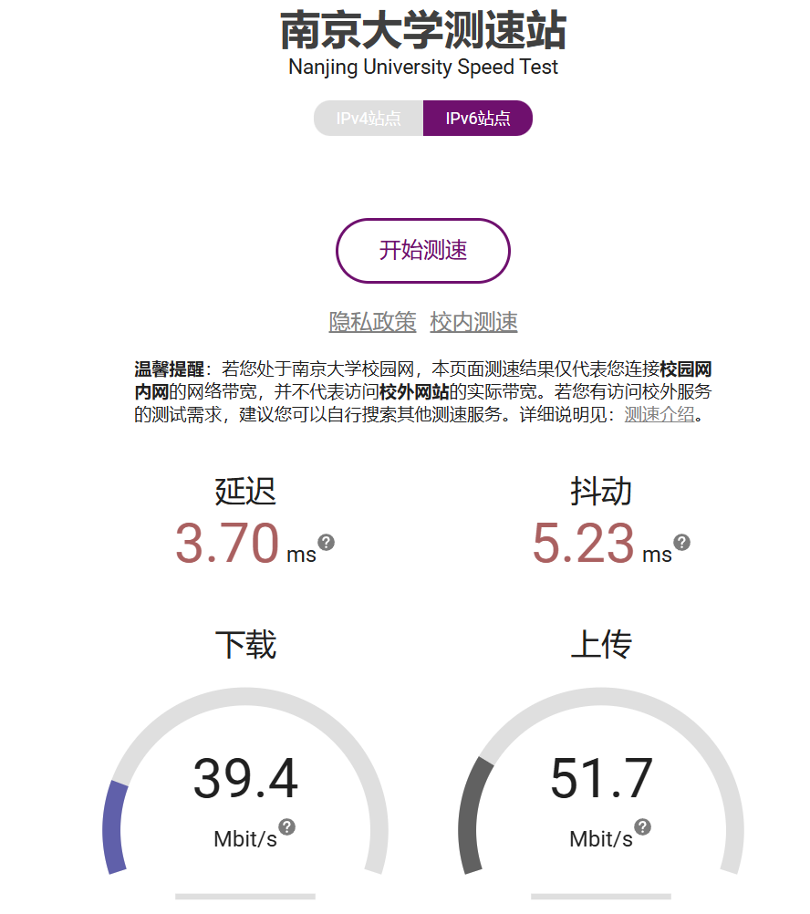 IPv6网速测试